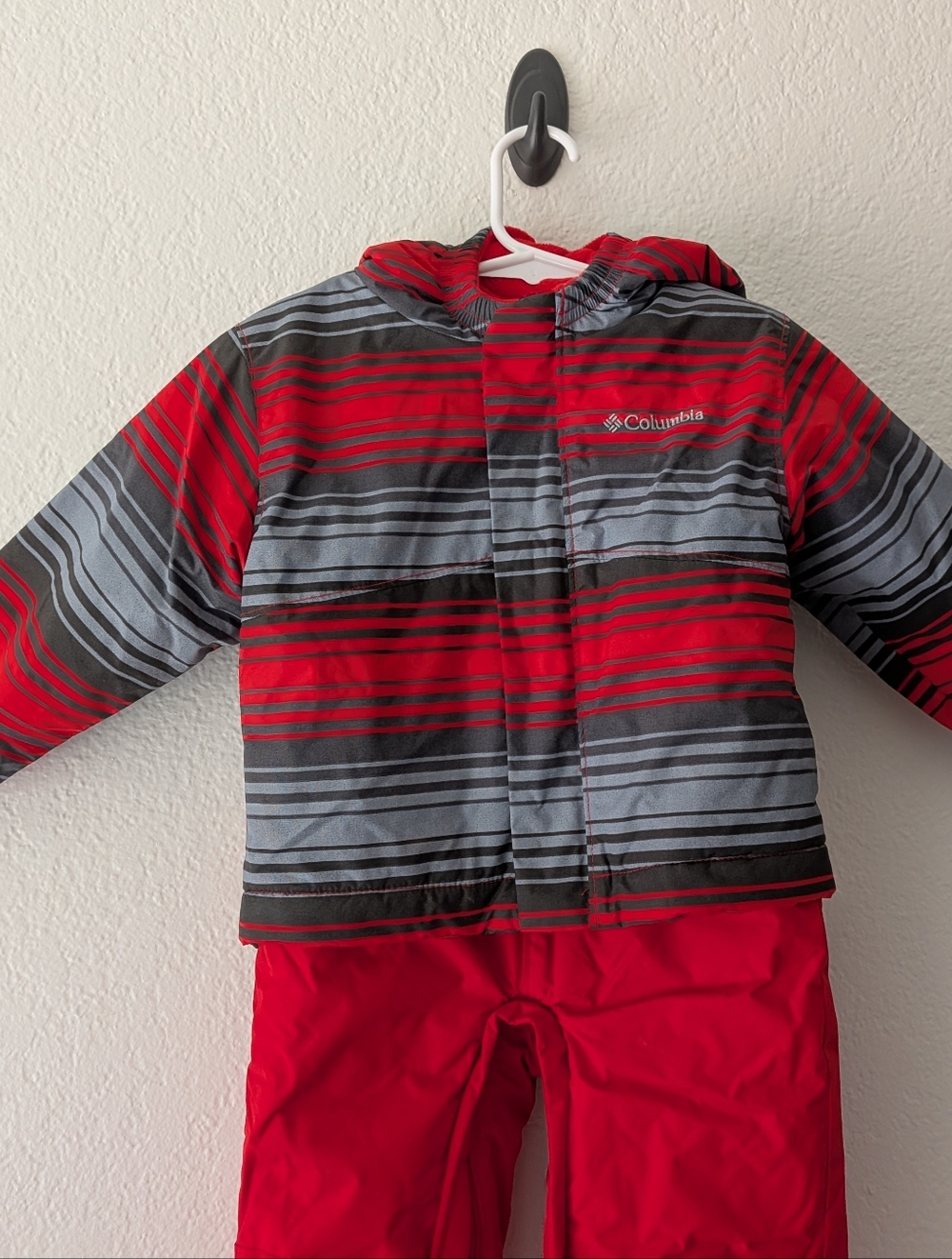 Columbia Toddler 18-24M Snow Bib And Jacket Red/Gray - Picture 2 of 16